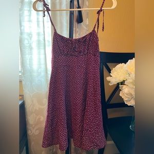 L.A. Hearts extra small maroon dress with white dots